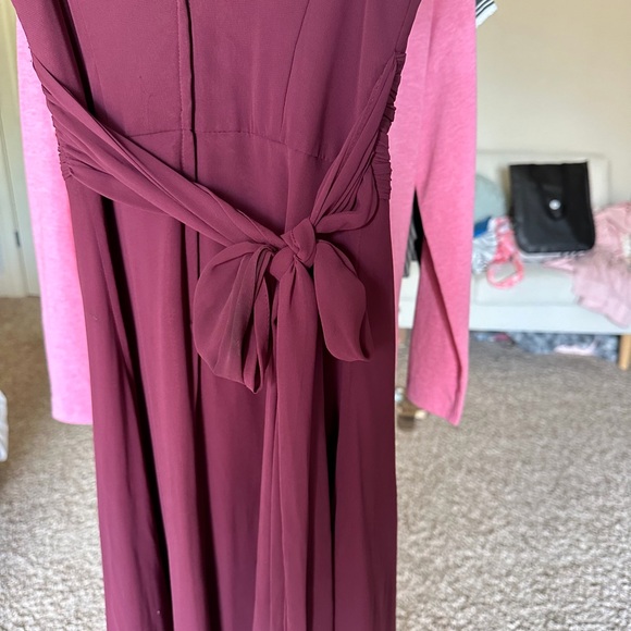 David’s Bridal Chiffon Surplice Tank Junior Bridesmaid Dress - Picture 6 of 7